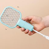Maxbell Electric Fly Swatter Easy to Use Small Animals Swatter for Travel Outdoor Camping Blue