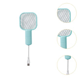 Maxbell Electric Fly Swatter Easy to Use Small Animals Swatter for Travel Outdoor Camping Blue