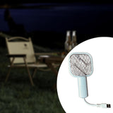 Maxbell Electric Fly Swatter Easy to Use Small Animals Swatter for Travel Outdoor Camping White