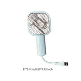 Maxbell Electric Fly Swatter Easy to Use Small Animals Swatter for Travel Outdoor Camping White