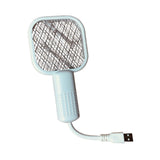 Maxbell Electric Fly Swatter Easy to Use Small Animals Swatter for Travel Outdoor Camping White