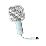 Maxbell Electric Fly Swatter Easy to Use Small Animals Swatter for Travel Outdoor Camping White