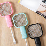 Maxbell Electric Fly Swatter Easy to Use Small Animals Swatter for Travel Outdoor Camping White
