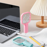 Maxbell Electric Fly Swatter Easy to Use Small Animals Swatter for Travel Outdoor Camping White