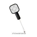 Maxbell Electric Fly Swatter Easy to Use Small Animals Swatter for Travel Outdoor Camping Black