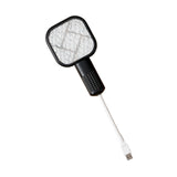 Maxbell Electric Fly Swatter Easy to Use Small Animals Swatter for Travel Outdoor Camping Black