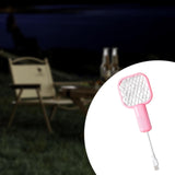 Maxbell Electric Fly Swatter Easy to Use Small Animals Swatter for Travel Outdoor Camping Pink