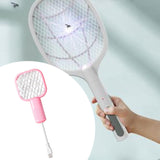 Maxbell Electric Fly Swatter Easy to Use Small Animals Swatter for Travel Outdoor Camping Pink