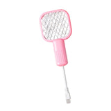 Maxbell Electric Fly Swatter Easy to Use Small Animals Swatter for Travel Outdoor Camping Pink