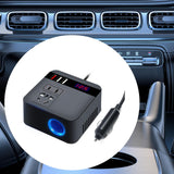 Maxbell Car Power Inverter Universal Charging 120W Peak Stable Performance Low Noise Black