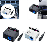 Maxbell Car Power Inverter Universal Charging 120W Peak Stable Performance Low Noise Black