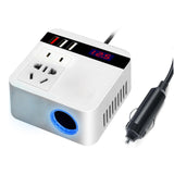 Maxbell Car Power Inverter Universal Charging 120W Peak Stable Performance Low Noise White
