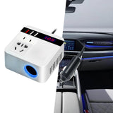 Maxbell Car Power Inverter Universal Charging 120W Peak Stable Performance Low Noise White