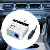 Maxbell Car Power Inverter Universal Charging 120W Peak Stable Performance Low Noise White
