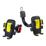 Maxbell Generic Bike Phone Mount Sturdy for Bicycle Mountain Bike Electric Motorbike Yellow