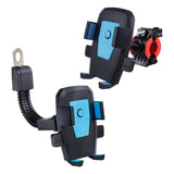 Maxbell Generic Bike Phone Mount Sturdy for Bicycle Mountain Bike Electric Motorbike Blue