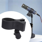 Maxbell Microphone Clip Mic Clip Holder Accessory Replace Parts with Knob Adjustment Black