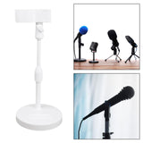 Maxbell Table Microphone Stand with Mic Clip for Live Streaming Accessory Adjustable White