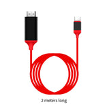 Maxbell HDMI to USB C Adapter 2M USB C to HDMI Cable for Monitors Tablet Home Office red