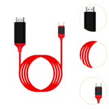 Maxbell HDMI to USB C Adapter 2M USB C to HDMI Cable for Monitors Tablet Home Office red