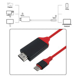 Maxbell HDMI to USB C Adapter 2M USB C to HDMI Cable for Monitors Tablet Home Office red