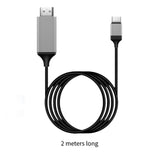 Maxbell HDMI to USB C Adapter 2M USB C to HDMI Cable for Monitors Tablet Home Office black