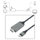 Maxbell HDMI to USB C Adapter 2M USB C to HDMI Cable for Monitors Tablet Home Office black