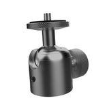 Maxbell Mini Ball Head Mount Adapter 360 ° Horizontal Rotation 90° Vertical Rotation 0.375 in interface
