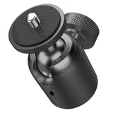 Maxbell Mini Ball Head Mount Adapter 360 ° Horizontal Rotation 90° Vertical Rotation 0.375 in interface