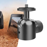 Maxbell Mini Ball Head Mount Adapter 360 ° Horizontal Rotation 90° Vertical Rotation 0.375 in interface