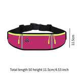 Maxbell Running Belt Fanny Pack Lightweight Quick Release Adjustable Strap Phone Bag Rose Red