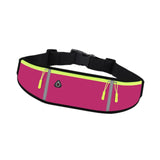 Maxbell Running Belt Fanny Pack Lightweight Quick Release Adjustable Strap Phone Bag Rose Red