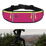 Maxbell Running Belt Fanny Pack Lightweight Quick Release Adjustable Strap Phone Bag Rose Red