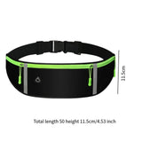Maxbell Running Waist Belt Adjustable Fitness Workout Bag for Fitness Camping Travel Black