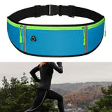 Maxbell Running Waist Belt Adjustable Fitness Workout Bag for Fitness Camping Travel Blue