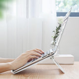 Maxbell Foldable Laptop Stand Office Home Accessories Portable Notebook Stand Holder white