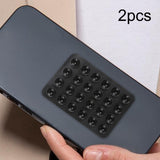 Maxbell 2x Silicone Suction Phone Case Adhesive Mount Car Trip Easy to Use Handsfree Black