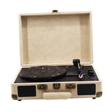 Maxbell Portable Suitcase Records Player EU Standard Turntable for Bedroom Desk Shelf