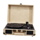 Maxbell Portable Suitcase Records Player EU Standard Turntable for Bedroom Desk Shelf