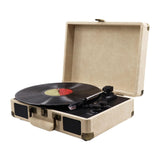 Maxbell Portable Suitcase Records Player EU Standard Turntable for Bedroom Desk Shelf