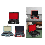 Maxbell Retro Player Vintage Entertainment 2.0 Stereo Portable Suitcase Vinyl Player Black