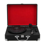 Maxbell Retro Player Vintage Entertainment 2.0 Stereo Portable Suitcase Vinyl Player Black