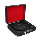 Maxbell Retro Player Vintage Entertainment 2.0 Stereo Portable Suitcase Vinyl Player Black
