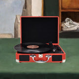 Maxbell Retro Player Entertainment Home Decoration with Built in Speakers Phonograph Red