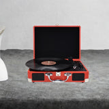Maxbell Retro Player Entertainment Home Decoration with Built in Speakers Phonograph Red