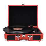 Maxbell Retro Player Entertainment Home Decoration with Built in Speakers Phonograph Red
