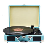 Maxbell Retro Player Entertainment Home Decoration with Built in Speakers Phonograph Blue