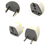 Maxbell Europe Plug Converter AU/UK/US/CN to Europe Compact for Home Household Hotel White