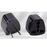 Maxbell Europe Plug Converter AU/UK/US/CN to Europe Compact for Home Household Hotel Black