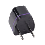 Maxbell Europe Plug Converter AU/UK/US/CN to Europe Compact for Home Household Hotel Black